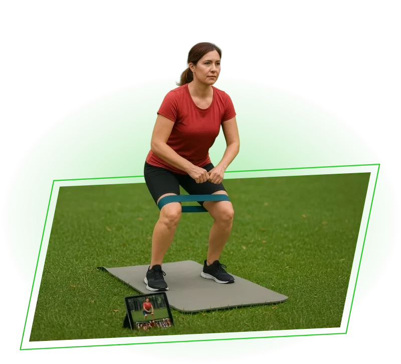 Exercício de ativação muscular para o joelho